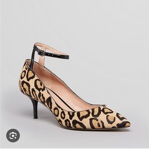 Enzo Angiolini Leopard Print Calf Hair Heels